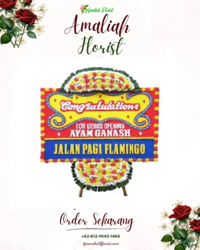 Bunga Papan Congratulation di Ujung Bulu